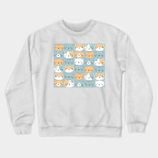 Cute Kitten Faces Crewneck Sweatshirt